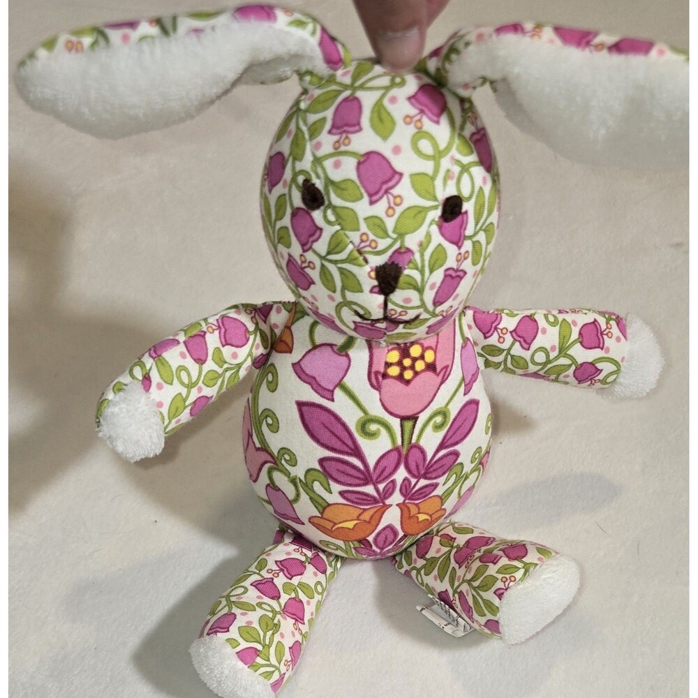 Vera Bradley Baby Bunny Rabbit 10" Lilli Bell Pink Floral Plush Stuffed Animal